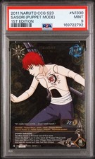 2011 NARUTO CCG SERIES 23: INVASION N1330 SASORI (PUPPET MODE) 1ST EDITION PSA 9 picture