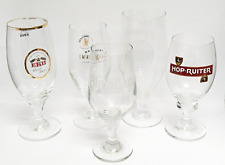Set of 5 Tall Pokal Beer Glasses EKU, Almanac, Ommegang, Hop-Ruiter, Harviestoun picture