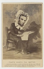 Abraham Lincoln 1863 Civil War Political Cartoon Draft Riots CDV Enrollment Act  picture