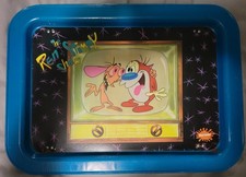 Vintage 1992 - The Ren & Stimpy Show TV Lap Tray - Nickelodeon Nicktoons Metal picture