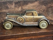 Vintage 1974 Banthrico 1930 Duesenberg Cast Metal Car Coin Bank Promo Chicago picture