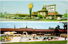 Quality Inn Clarks & Restaurant Santee South Carolina Hotel Motel 1960s Postcard picture
