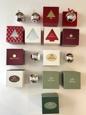 VTG Lot 17 Wallace Silver Plate Sleigh Bell Ornaments Christmas 1991- 2012 READ  picture