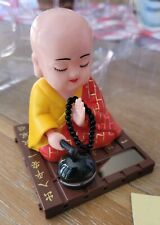 Little Monk Figurine Solar Powered Nodder Bobblehead Nodding-Head Buddhist Monk picture