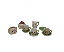 Antique Miniature Googly Eye Tea Set Japan Dolly Face 1920s Anthropomorphic picture