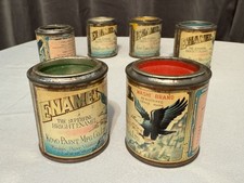 6 Vintage Kōyō Japan Washi Enamel Paint Cans 1930s-1950s Eagle Trademark Obscure picture
