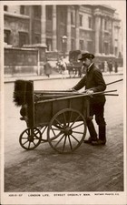 London Life Street Orderly Man c1900s-10s Real Photo Vintage Postcard bhn picture