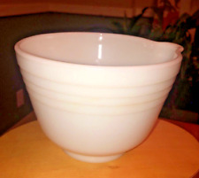 Vintage Pyrex White Hamilton Beach Milk Glass Ribbed Small Mixing Bowl  #10 picture