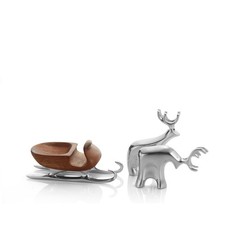 Nambe Miniature Reindeer and Sleigh Set MT1188 picture