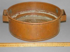 ANTIQUE HAND HAMMERED COPPER PLANTER POT picture