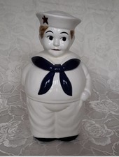 Vintage Pottery Sailor Boy Cookie Jar 11” Tall Shawnee Style picture