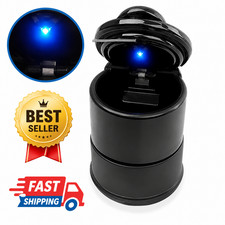 New Portable Car Auto Ashtray Blue LED Light Smokeless Ashtray Cigarette Holder picture