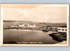 c1951 Light House & Ship Mukilteo Washington WA RPPC Real Photo Ellis Postcard picture