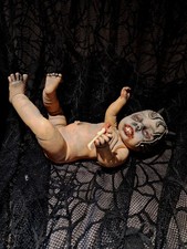 OOAK Creepy Life Like Doll, 18 In Tall, Handpainted, Halloween Prop, Lil Devil picture