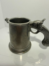 Vintage Wilton Armetale RWP Pewter Pistol Handle Mug Beer Stein Tankard picture