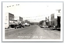 RPPC ~ Isle MN ~ Street scene ~ Mobile Gas station , Cafe Store front picture