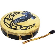 Kheops International Ceremonial Frame Drum Moon & Raven 12