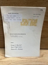1966 Explicit Range-Kutta Integration TM X-53495 Rare HTF NASA picture