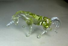 hand blown glass animals horse Unicorn figurine ornament murano style 4.7