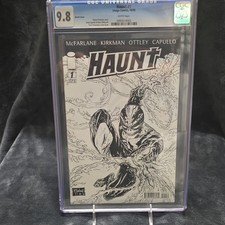 HAUNT #1  CGC 9.8 McFarlane 1:100 Sketch Variant. White Pages Image 2009 picture