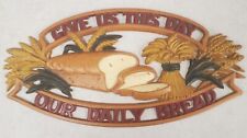 Sexton Metal Wall Plaque-Give Us This Day Our Daily Bread 16” Christianity  picture