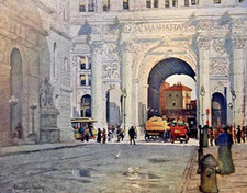 1917 Vintage Magazine Illustration Gate of Municipal Building New York City picture