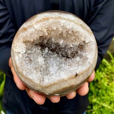 2.57LB Natural Agate Opening Smile Quartz Cluster Crystal Specimen Healing picture
