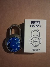 Uline H-7438BL Combination Padlock with Optional Key - 3⁄4