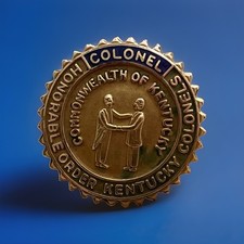 Vintage Honorable Order of Kentucky Colonels Gold‑Plated Pin picture