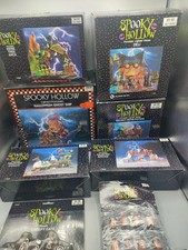 Vintage Spooky Hollow 1997 Porcelain Halloween House Village Lot picture