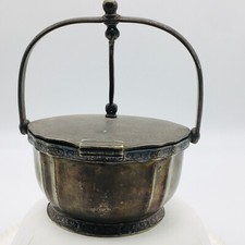 San Jose California Sainte Claire Hotel Silver Sugar/Marmalade Server VTG 1920's picture
