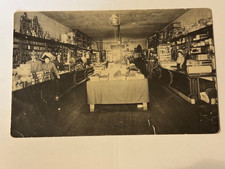 Antique General Store Interior RPPC Dry Goods Clothes Hardware picture