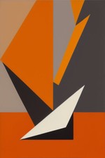 Large Abstract Painting 2x3 ft. Complex Geometric Demrin Fine Art Original NEW picture