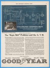 1924 Goodyear Fine Shale Conveyor Cleveland Brick & Clay Co Machine Blueprint Ad picture