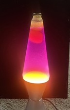 Sun-Lite Yellow Wax / Purple Medium Lava Lamp  picture