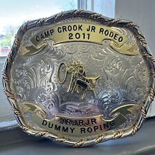 Montana Silversmith Camp Crook JR Rodeo 2011 Buckle Silver W/ Gold Trim NEW picture