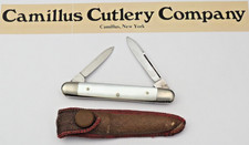 Antique Camillus Early Three Line Stamp Senator Penknife Pearl Handles - Unused picture