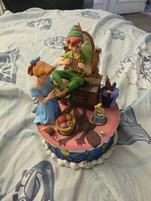 Disney Parks Peter Pan Music Box Sewing His Shadow Rare You Can Fly Walt Wendy picture