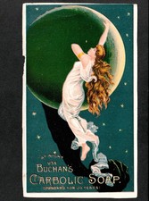 At Night Use Buchans Carbolic Soap Moon Goddes Nymph Victorian Advertising j.US picture