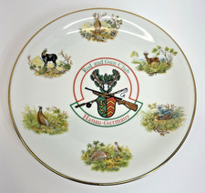 Vintage Johann Seltmann Hanau Germany Rod & Gun Club Wildlife Wall Plate 9.5