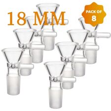( Pack of 8 ) 18mm Male Glass Bowl For Water Tobacco Pipe Bong Replacement Head picture