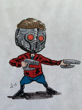 STAR LORD (2015) ink & color marker/pencil - Marvel MCU Guardians of the Galaxy picture
