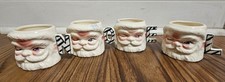 4 Vtg 1960’s Lipper & Mann Blue Eye Winking Santa Mug NOEL Letter Handle Japan picture