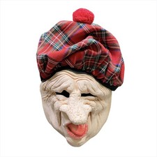 Vintage Jock Scottish Old Man Mask Be Something Studios BY B.Y. Halloween 1995 picture