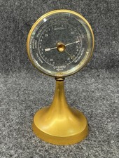 Antique C.P. Goerz Berlin Barometer Weather Station Brass Desk Stand Vintage picture