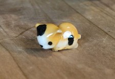 Rare Vintage Hagen Renaker #369 Calico Kitty Drinking Cat Figurine ***flaws picture
