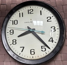 Vintage General Electric Wall Clock GE Telechron Schoolhouse Office Works Great picture