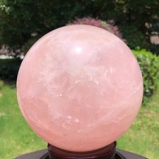 11.19 LB Natural Rose Quartz Sphere Reiki Healing Pink Crystal Ball Gift picture