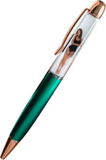 Ballpoint Pens Naked Lady Girl Tip and Strip Nude Gag Giftturquoise picture