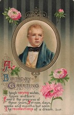 Sir Walter Scott Portrait Birthday Greeting John Winsch Embossed 1910 PC 101326 picture